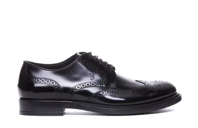 Tod's Black Leather Oxford Lace Up Shoes