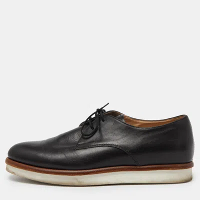 Tod's Black Leather Platform Oxfords
