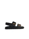 Tod's Women Sandal With Two Leather Straps In Black