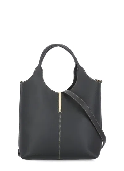 Tod's Black Leather Shopping Bag