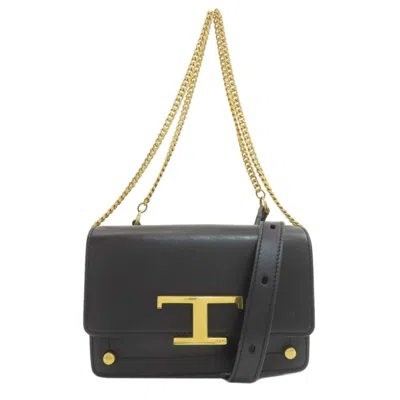 Pre-owned Tod's Black Leather Shoulder Bag ()