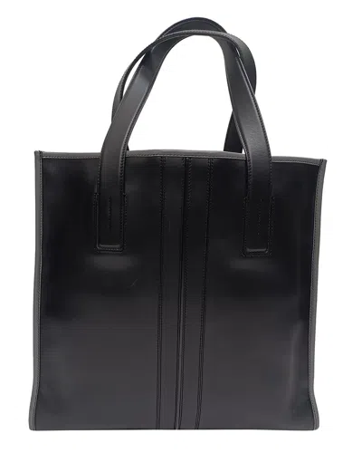 Tod's Black Leather Slim Script Tote (authentic Pre-loved)