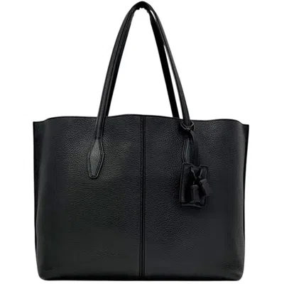 Pre-owned Tod's Black Leather Tote Bag ()