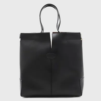 Tod's Black Leather Totes In Multicolor
