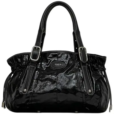 Pre-owned Tod's Black Patent Leather Tote Bag ()