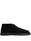 Tod's Suede Ankle Boot With Elastic Drawstring In Black
