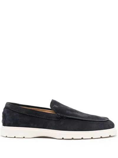 TOD'S TOD'S BLACK SUEDE MOCCASIN WITH CUSHIONED INSOLE