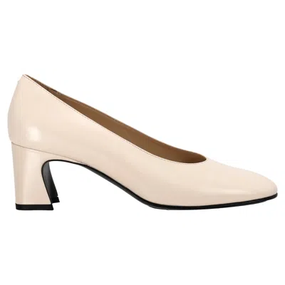 Tod's Block Heel Pumps In White Leather