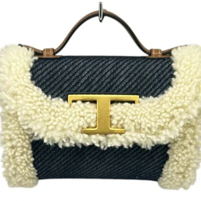Pre-owned Tod's Blue Fur Shoulder Bag () In Multi
