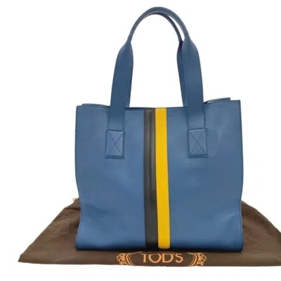 Pre-owned Tod's Blue Leather Handbag Tote Bag ()
