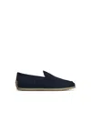 Tod's Blue Suede Loafers Men In Blue