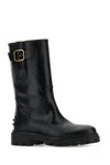 Tod's Leather Biker Boot In Black
