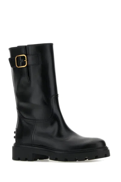 Tod's Boot Shoes In Black