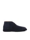 Tod's Desert Boots In Suede In Blue Night