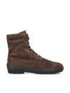 Tod's Brown Suede Ankle Boots In Brown
