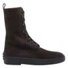 Tod's Winter Driver Sole High Lace Up Boots Shoes In Brown