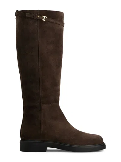 Tod's Tod`s  Boots In Suede In Brown