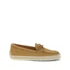 Tod's Bow-detail Round-toe Loafers In Sand