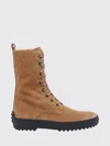 Tod's Suede Ankle Boots Featuring Pull Tab In Brown