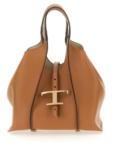 Tod's Borsa Shopping "t Timeless Mini" In Brown