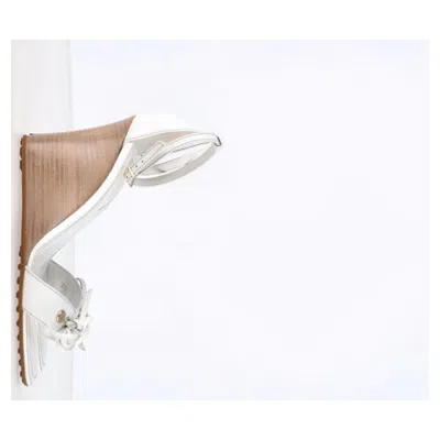 Tod's Bow Detail Wedge Sandals In White Leather