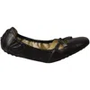 Tod's Bow Scrunch Ballet Flats In Black Leather
