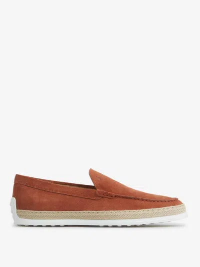 TOD'S TOD'S BRAIDED SUEDE LOAFERS