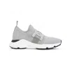 Tod's Grey Knit Sneakers Rubber Sole In White