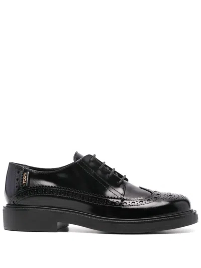 Tod's Brogue Laced Tag Logo Shoes