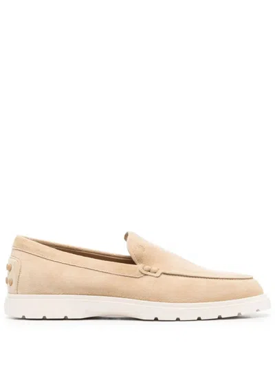Tod's Brown Calf Leather Footwear In Neutral