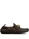 Tod's Brown Calf Leather Mocassins