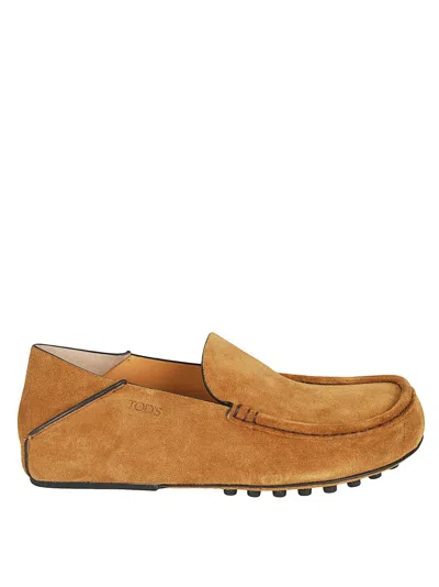 Tod's Brown Calfskin Slip-on Shoes