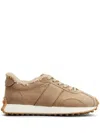 Tod's Brown Cow Leather Trainers With Plush Lining In Neutral