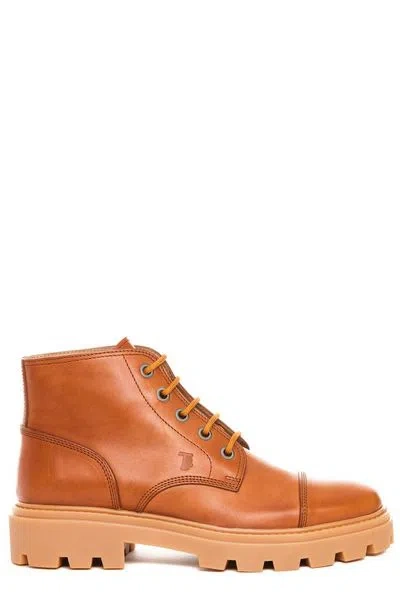 Tod's Brown Leather Ankle Boots