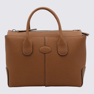 Tod's Brown Leather Di Tote Bag