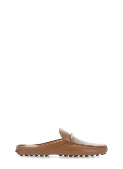 Tod's Brown Leather Sabot