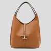 Tod's Brown Leather Shoulder Bag In Multi