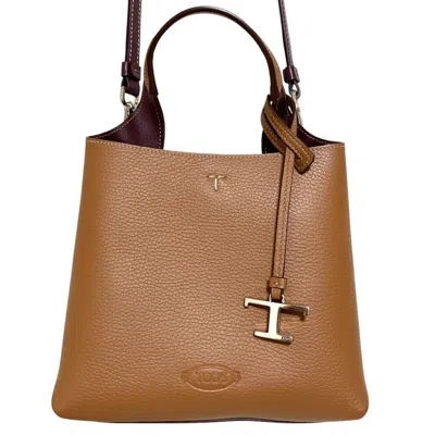 Pre-owned Tod's Brown Leather Shoulder Bag Tote Bag ()