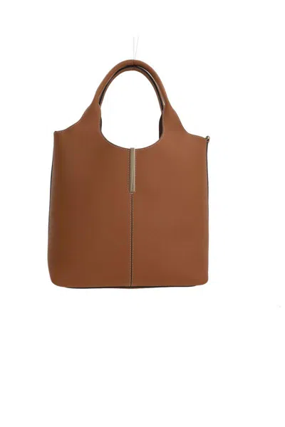 Tod's Brown Leather Top Handle Bag