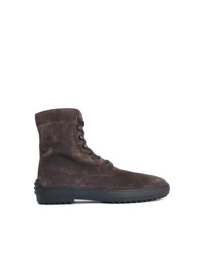 Tod's Brown Suede Ankle Boots