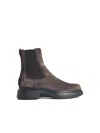 Tod's Bronw Ankle Boots With Elastic Details On The Side And Chunky Sole In Multi