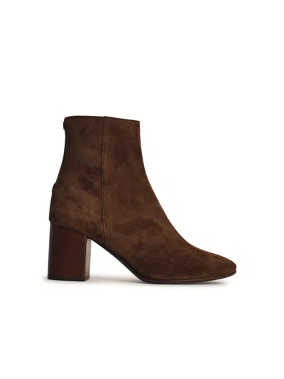 Tod's Block Heel Ankle Boots In Brown