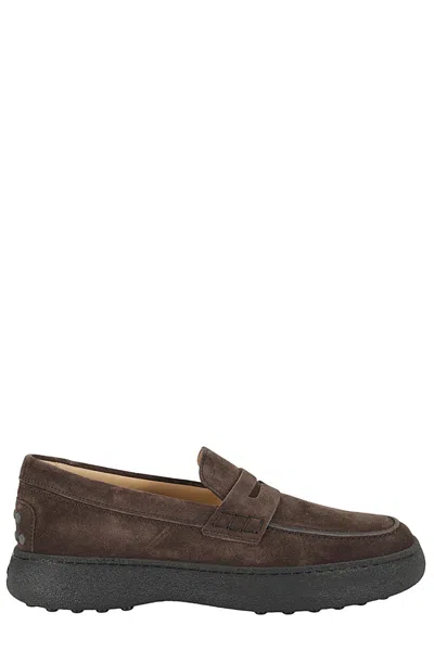Tod's Mocassino Winter Gommino 06l In Brown