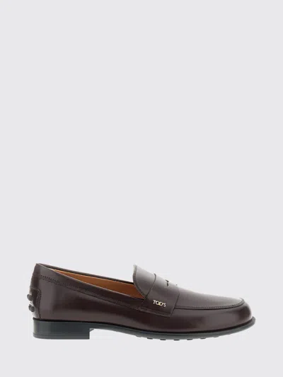 Tod's Logo Detail Slip On Loafers In Brown