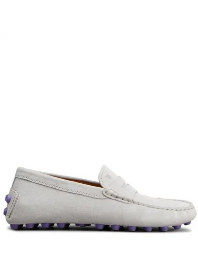 Tod's Bubble Gum Moccasins Shoes In Grey