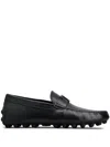 Tod's Brushed Leather Loafers With Penny Detail