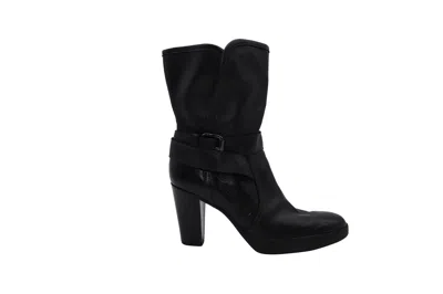 Tod's Buckle Boots In Black Leather