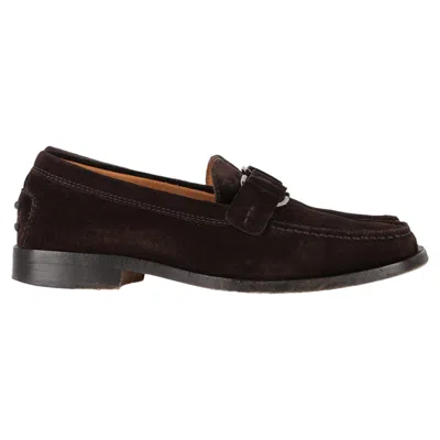 Tod's T-chain Leather Loafers In Brown