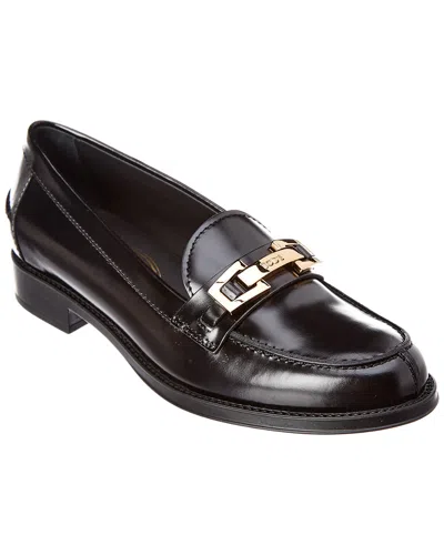 Tod's Buckled Penny Bar Leather Loafer