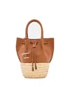 Tod's Logo Embossed Panelled Bucket Bag In Brown